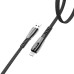 HOCO U70 SPLENDOR CHARGING DATA CABLE FOR LIGHTNING, ΓΚΡΙ