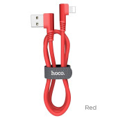 HOCO U83 PUISSANT SILICONE CHARGING CABLE FOR LIGHTNING, ΚΟΚΚΙΝΟ