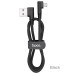 HOCO U83 PUISSANT SILICONE CHARGING CABLE FOR MICRO, ΜΑΥΡΟ