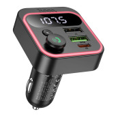 HOCO E85 TIGER BLUETOOTH CARKIT ΜΕ FM TRANSMITTER, ΜΑΥΡΟ