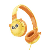 HOCO W61 VOICE WIRED HEADPHONES, SUN YELLOW