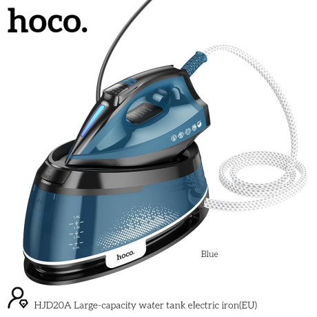 HOCO HJD20A LARGE-CAPACITY WATER TANK ELECTRIC IRON, 2800W, 1.6lt, ΜΠΛΕ