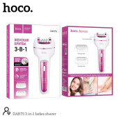 HOCO DAR75 3 IN 1 LADIES SHAVER, 600mAh, IPX5, ΡΟΖ