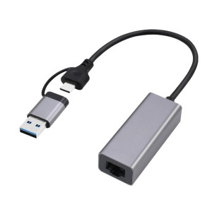  GEMBIRD ΚΑΡΤΑ ΔΙΚΤΥΟΥ USB+TYPE C 3.1  RJ-45 GIGABIT