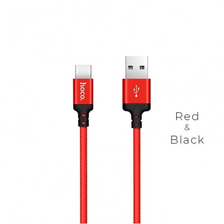 HOCO X14 TIMES SPEED TYPE-C CHARGING CABLE(L=2M) ΚΟΚΚΙΝΟ