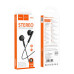 HOCO M93 WIRE CONTROL EARPHONES, ΜΑΥΡΟ