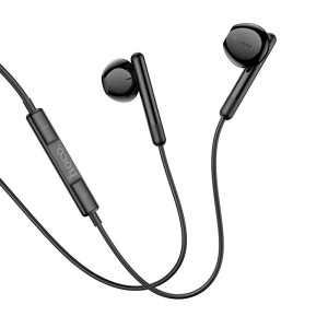 HOCO M93 WIRE CONTROL EARPHONES, ΜΑΥΡΟ