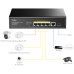 CUDY GS1005PTS1 5-PORT GIGABIT POE+ SWITCH WITH 1 SFP PORT 120W