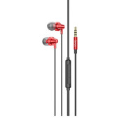 HOCO M90 ΑΚΟΥΣΤΙΚΑ DELIGHT WIRE-CONTROLLED, AURORA RED, 3.5MM