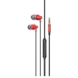 HOCO M90 ΑΚΟΥΣΤΙΚΑ DELIGHT WIRE-CONTROLLED, AURORA RED, 3.5MM