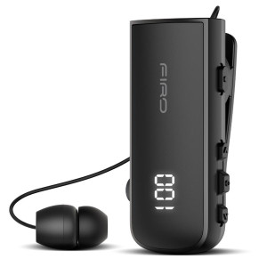 FIRO H16J BUSINESS BLUETOOTH RETRACTABLE EARPHONE ΜΕ ΟΘΟΝΗ, ΜΑΥΡΟ