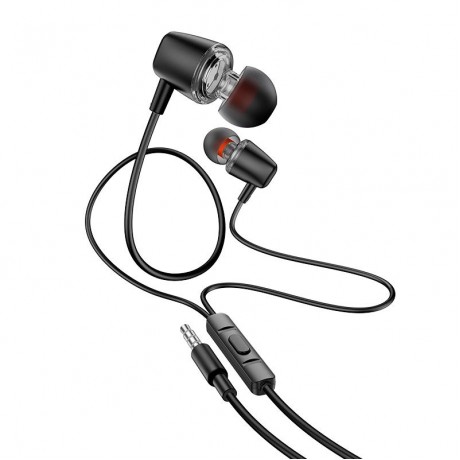 HOCO M107 DISCOVERER ΑΚΟΥΣΤΙΚΑ HANDSFREE, ΜΑΥΡΟ