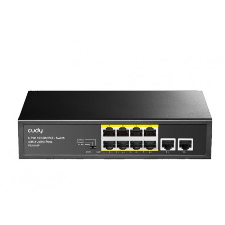 CUDY FS1010P 8 PORT + 2 UPLINK 10/100 POE+ SWITCH, 120W