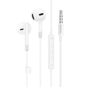 HOCO M109 ΑΚΟΥΣΤΙΚΑ HANDSFREE 3,5mm SUNNY ME ΧΕΙΡΙΣΤΗΡΙΟ ΣΤΟ ΚΑΛΩΔΙΟ, ΛΕΥΚΟ