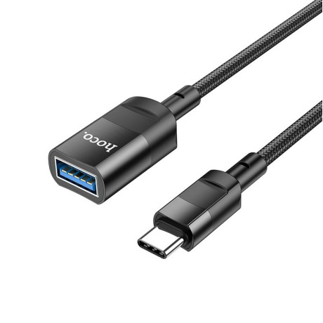 HOCO U107 ΚΑΛΩΔΙΟ ΕΠΕΚΤΑΣΗΣ TYPE-C MALE ΣΕ USB FEMALE USB3.0, 1,2m, ΜΑΥΡΟ