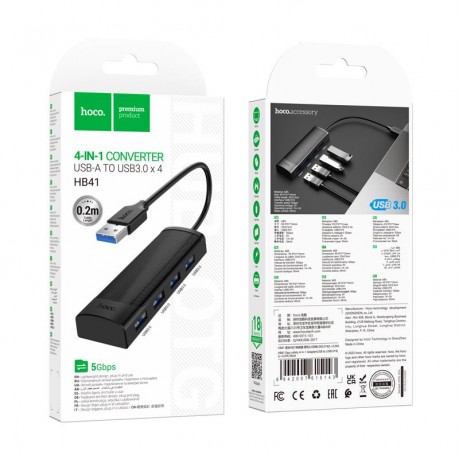 HOCO HB41 4 IN 1 ADAPTER (USB TO USB3.0*4)