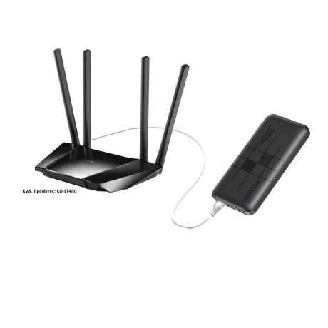 BUNDLE CUDY LT400 WI-FI 4G LTE ROUTER + XO-PR187BK 10.000mAh