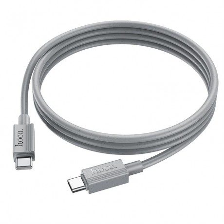 HOCO X107 FAVOR 60W CHARGING DATA CABLE TYPE-C TO TYPE-C, ΓΚΡΙ