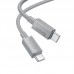 HOCO X107 FAVOR 60W CHARGING DATA CABLE TYPE-C TO TYPE-C, ΓΚΡΙ