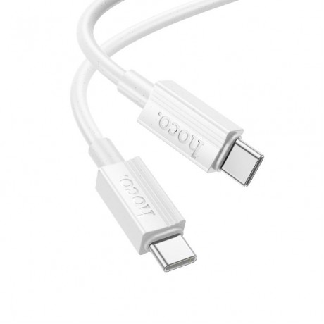 HOCO X107 FAVOR 60W CHARGING DATA CABLE TYPE-C TO TYPE-C, ΛΕΥΚΟ