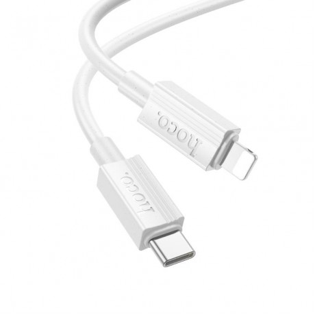 HOCO X107 FAVOR PD CHARGING DATA CABLE IP, ΛΕΥΚΟ