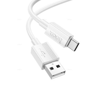 HOCO X107 FAVOR CHARGING DATA CABLE TYPE-C, ΛΕΥΚΟ