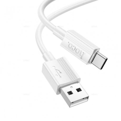 HOCO X107 FAVOR CHARGING DATA CABLE TYPE-C, ΛΕΥΚΟ