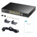 CUDY GS1018PS2 16-PORT GIGABIT PoE+ SWITCH +2 UPLINK GIGABIT PORT + 2 GIGABIT SFP PORTS,200W