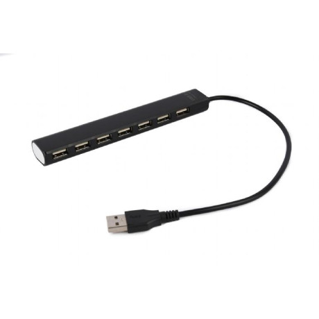 GEMBIRD USB HUB 2.0, 7 PORT, ΜΑΥΡΟ