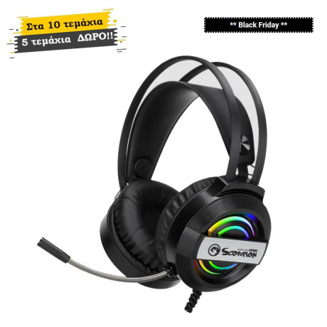 BUNDLE MARVO HG8902 RGB WIRED GAMING HEADSET 10 + 5 ΔΩΡΟ