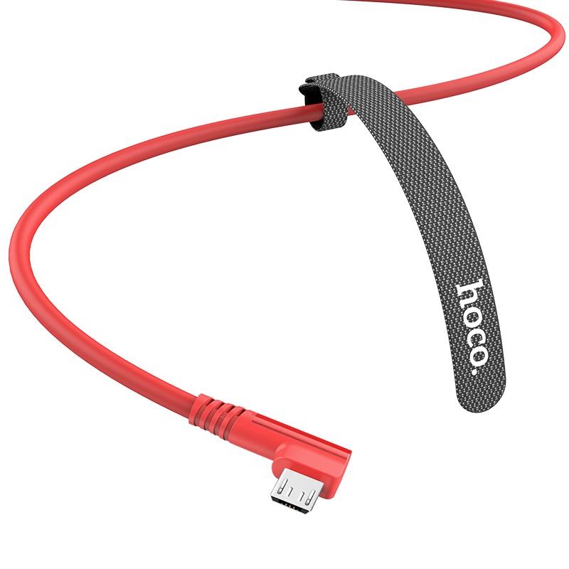 HOCO U83 PUISSANT SILICONE CHARGING CABLE FOR MICRO, ΚΟΚΚΙΝΟ