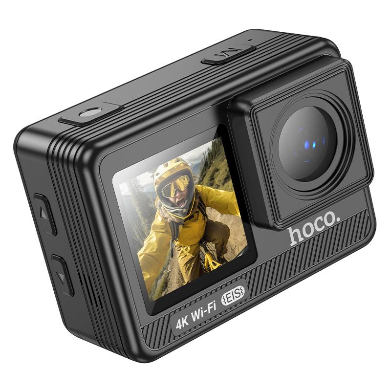 HOCO DV102 4K ANTI-SHAKE SPORTS CAMERA, ΜΑΥΡΗ