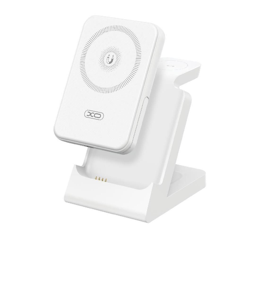 XO CX033 WIRELESS CHARGING POWERBANKplusAPPLE WATCH, HEADPHONE WIRELESS CHARGER, 3 ΣΕ 1 , ΛΕΥΚΟ