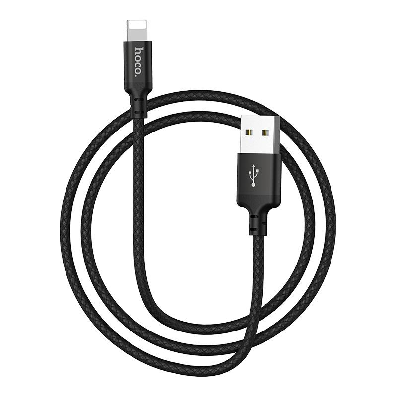 HOCO X14 TIMES SPEED LIGHTNING CHARGING CABLE(L=2M), ΜΑΥΡΟ