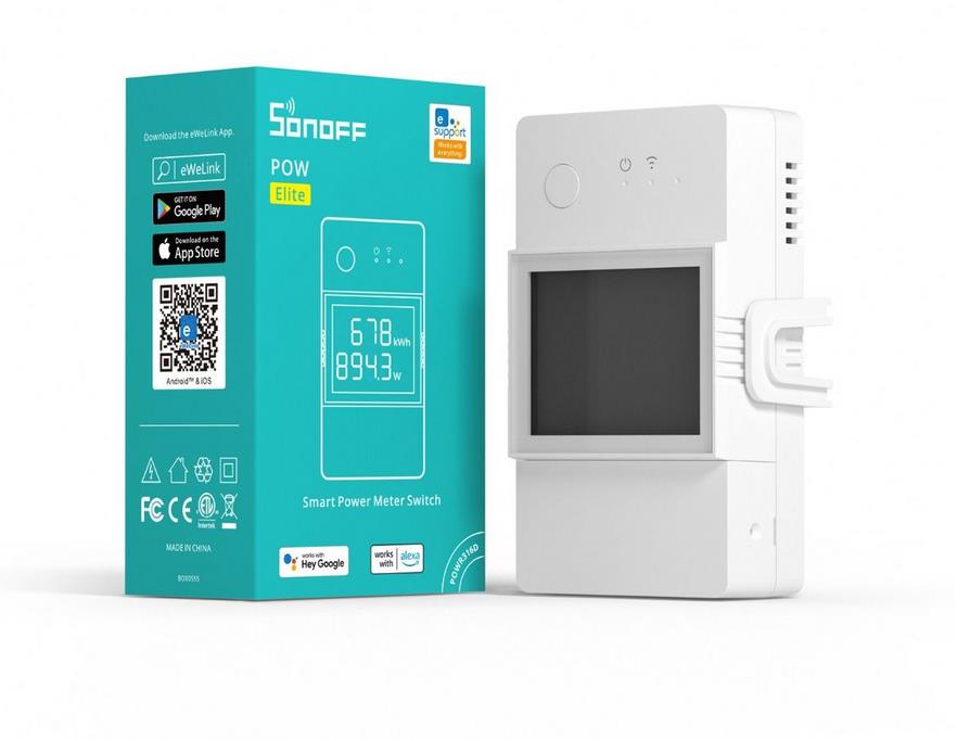 SONOFF POWR320D ELITE ΕΞΥΠΝΟΣ ΔΙΑΚΟΠΤΗΣ ΜΕ ΟΘΟΝΗ ΓΙΑ ΜΕΤΡΗΣΗ ΚΑΤΑΝΑΛΩΣΗΣ, 20A