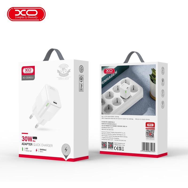 XO CE06 ΦΟΡΤΙΣΤΗΣ PD 30W GaN, 1 ΘΥΡΑ PD