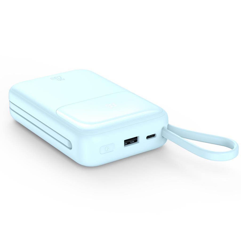 XO PR234 POWERBANK 22.5WplusPD20W ME ΟΘΟΝΗ ΚΑΙ ΚΑΛΩΔΙΟ LIGHTNING plus TYPE-C 20000MAH, ΓΑΛΑΖΙΟ