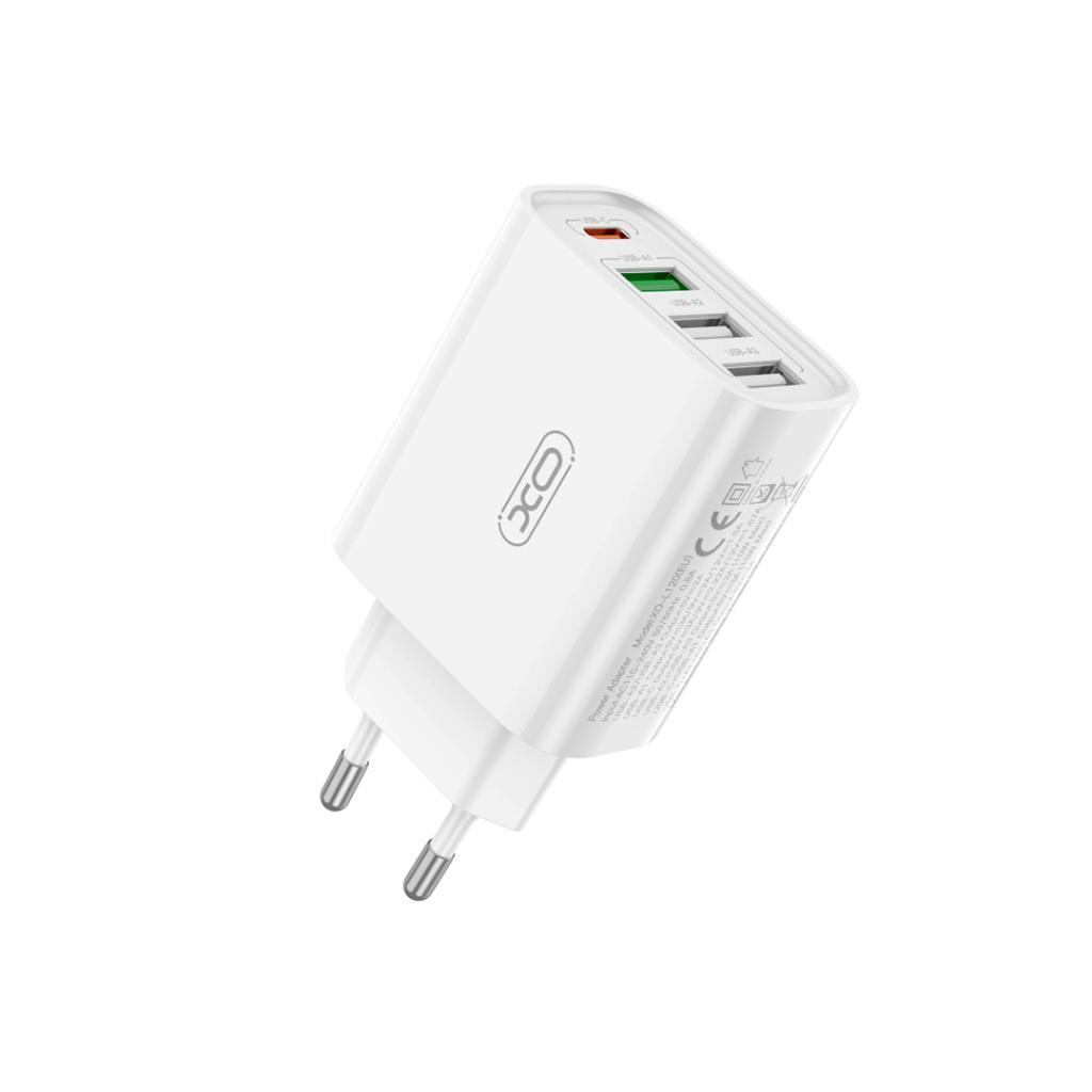 XO L120 ΦΟΡΤΙΣΤΗΣ USB-C 20W/USB-A 18W, 2 ΘΥΡΕΣ USB plus 2 ΘΥΡΕΣ PD, ΛΕΥΚΟΣ