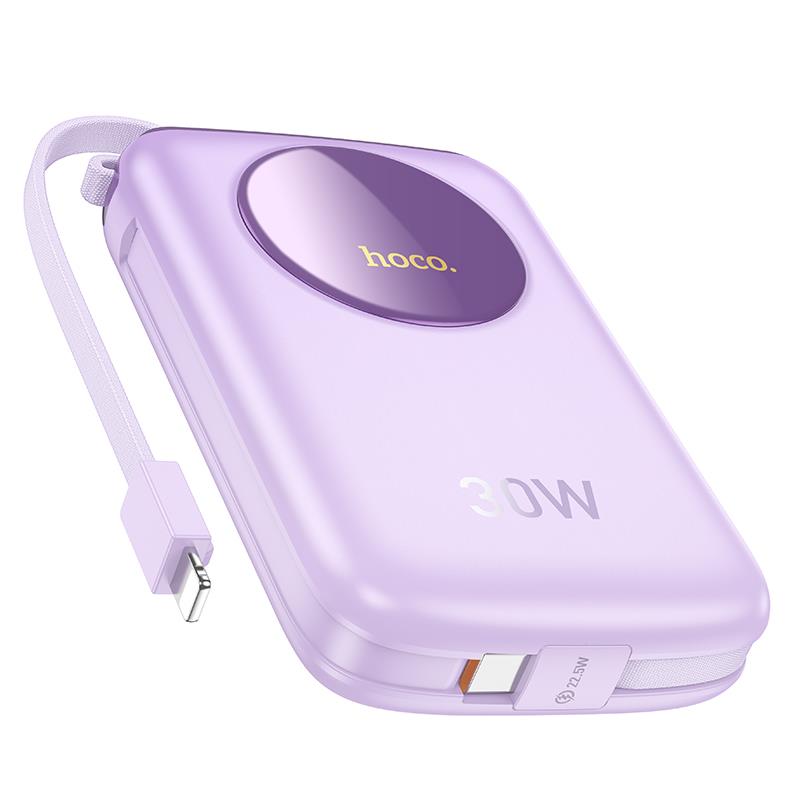 HOCO Q19 LUCKY FULLY COMPATIBLE POWER BANK, 10.000mAh, 30W ΜΕ ΟΘΟΝΗ, ΜΩΒ